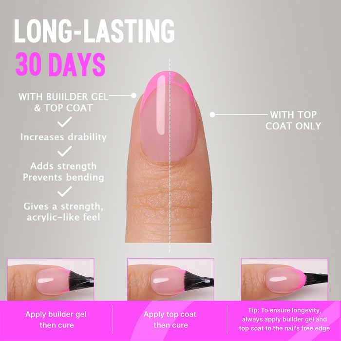 Pink Pastel Tips | Short Oval| ProTips