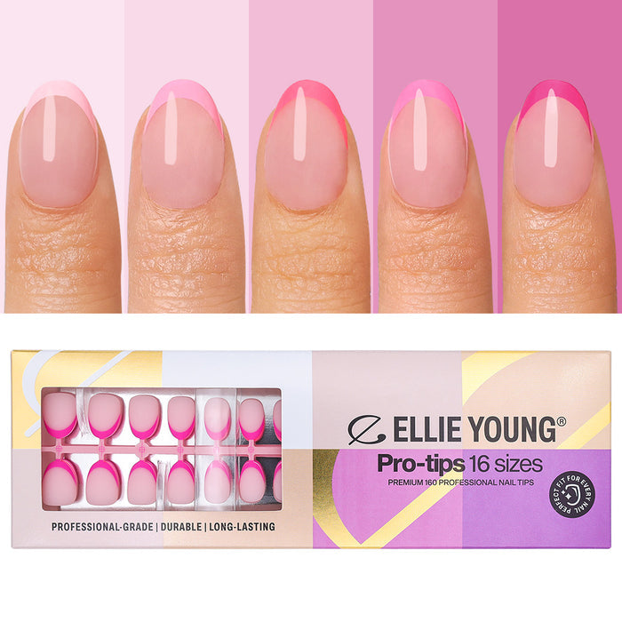 Pink Pastel Tips | Short Oval| ProTips