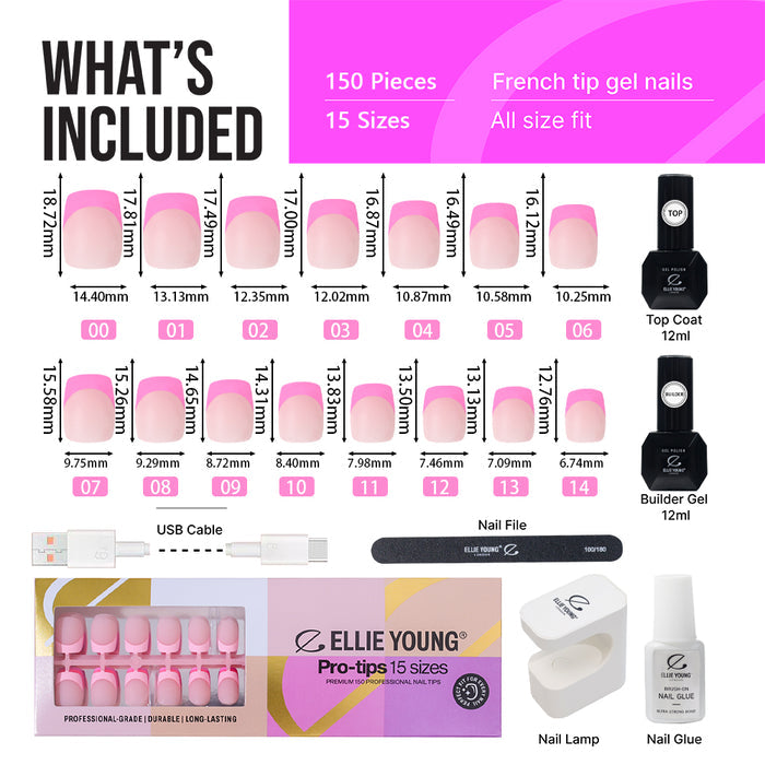 Pink Pastel Tips | Short Square | ProTips