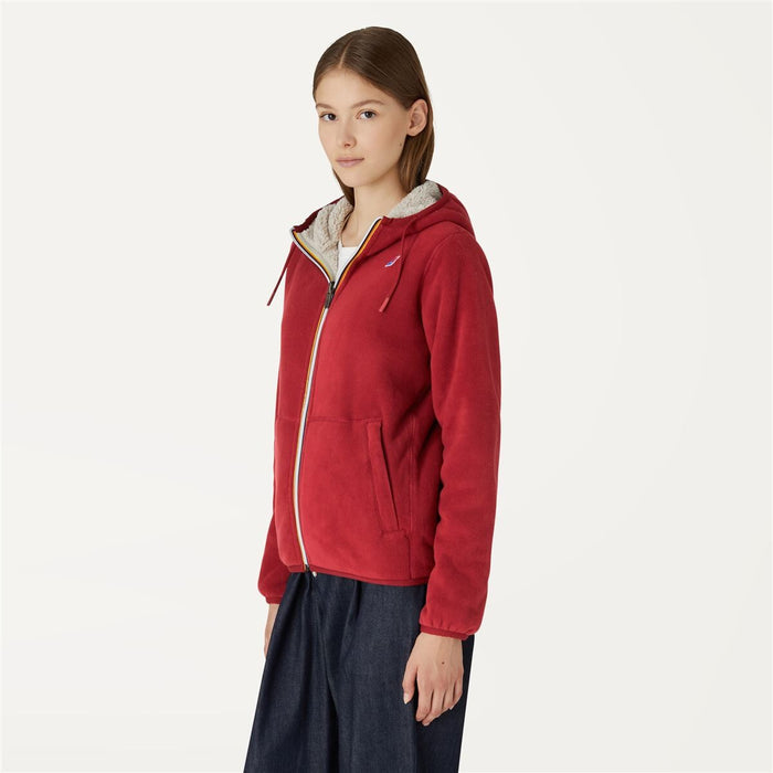 Polar Women Reversible K-Way Lily Red Dark Beige Grey