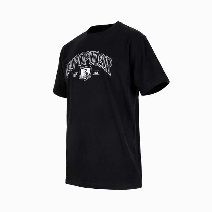 Polera Colo Colo Hombre El Popular Negro