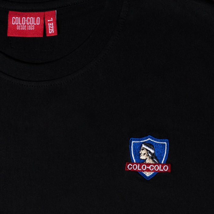 Polera Colo Colo Hombre Insignia Negro