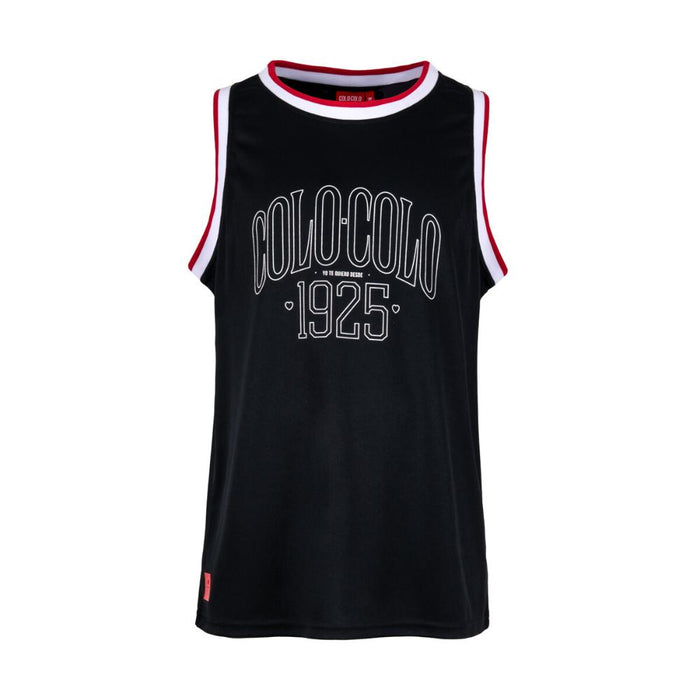 Polera Colo Colo Hombre Sin Manga Negro