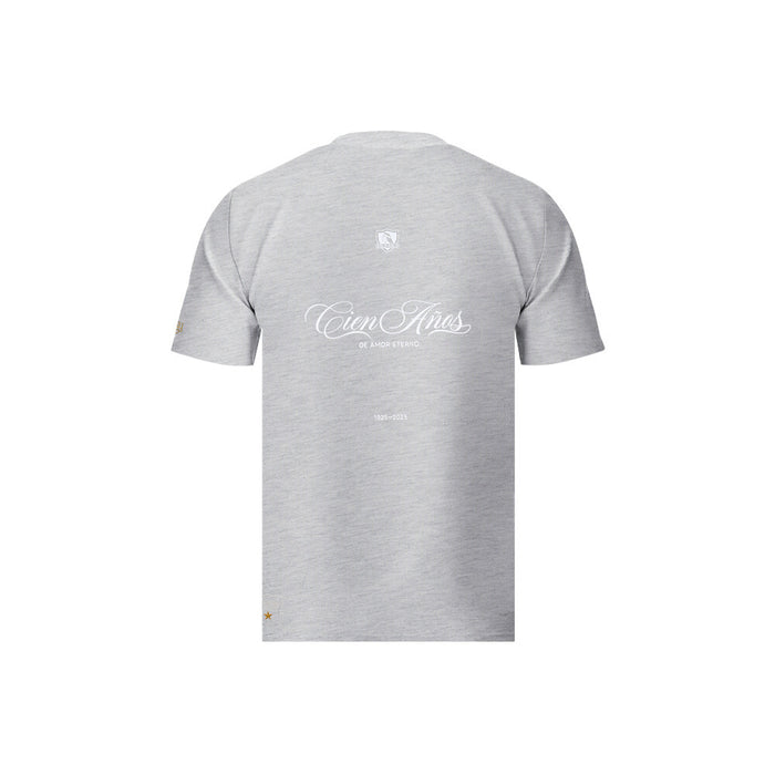 Polera Colo Colo Urbano Centenario Hombre Gris Amor Eterno
