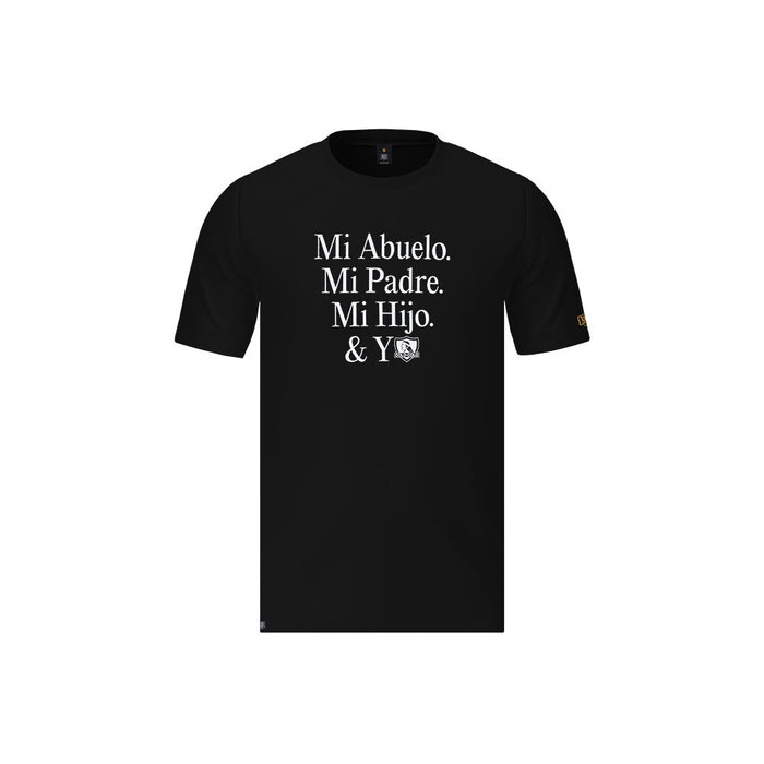 Polera Colo Colo Urbano Centenario Hombre Negro Lema