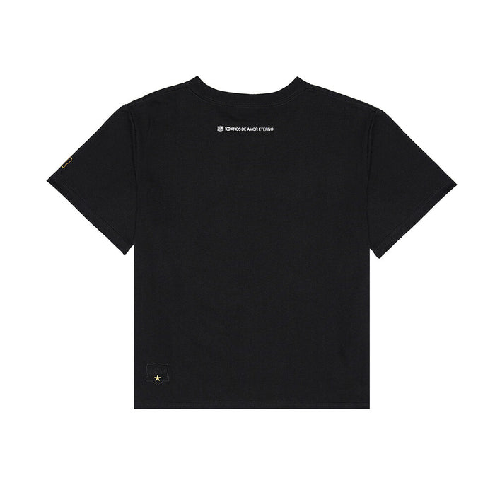 Polera Colo Colo Urbano Centenario Mujer Negro 100% Alba