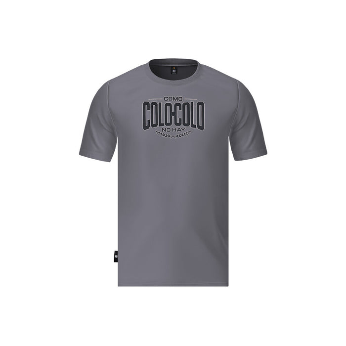 Polera Colo Colo Urbano Hombre Gris Estampado Negro