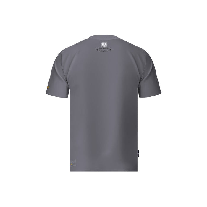 Polera Colo Colo Urbano Hombre Gris Estampado Negro