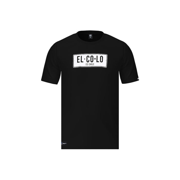 Polera Colo Colo Urbano Hombre Negro Patente