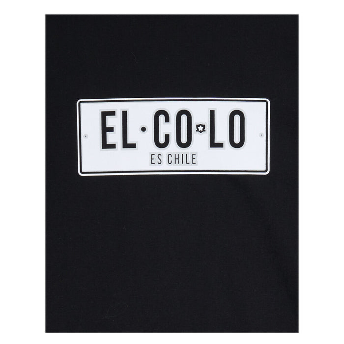 Polera Colo Colo Urbano Hombre Negro Patente