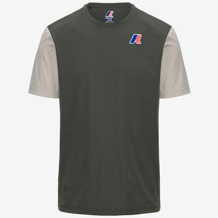 Polera K-Way Leonardo Fioravanti Seril Green Blackish Beige