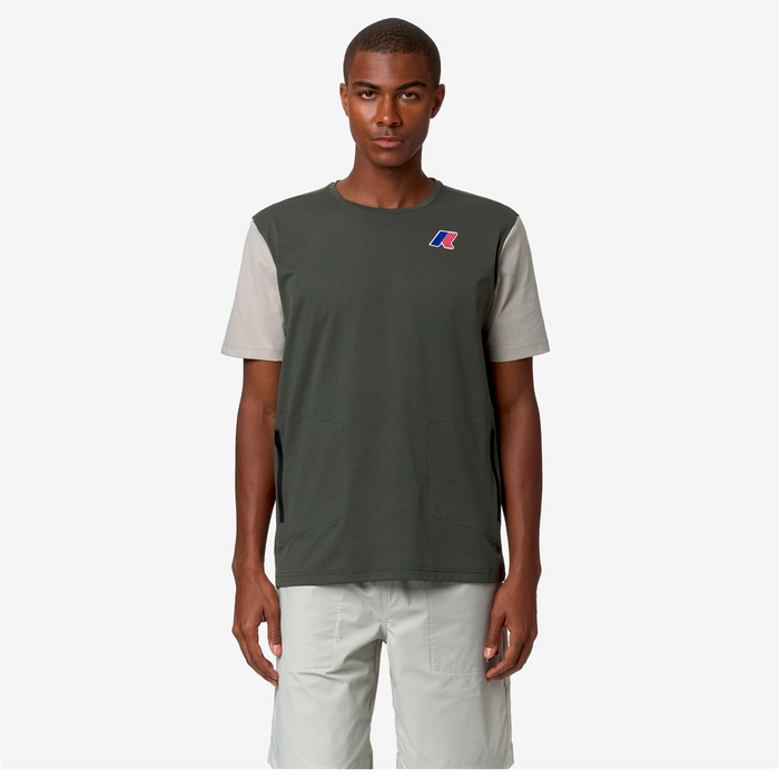 Polera K-Way Leonardo Fioravanti Seril Green Blackish Beige