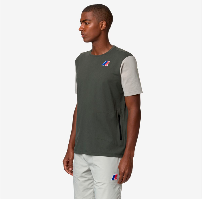 Polera K-Way Leonardo Fioravanti Seril Green Blackish Beige