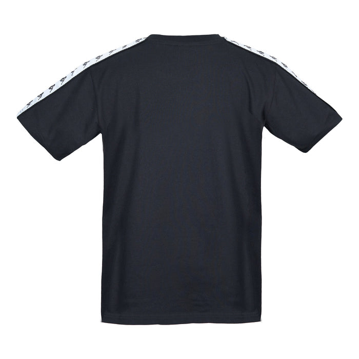 Polera Kappa Men Banda Tiny Logo Black White