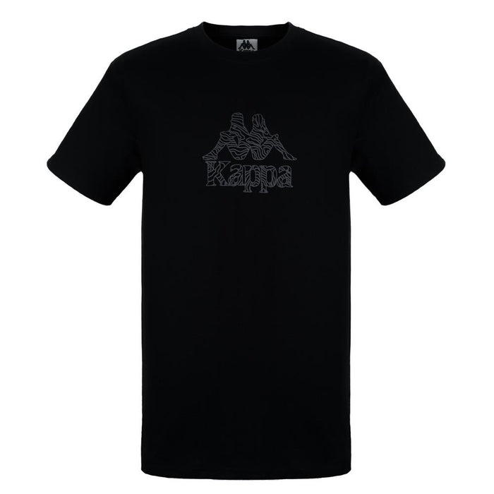 Polera Kappa Men Logo Topographic Black
