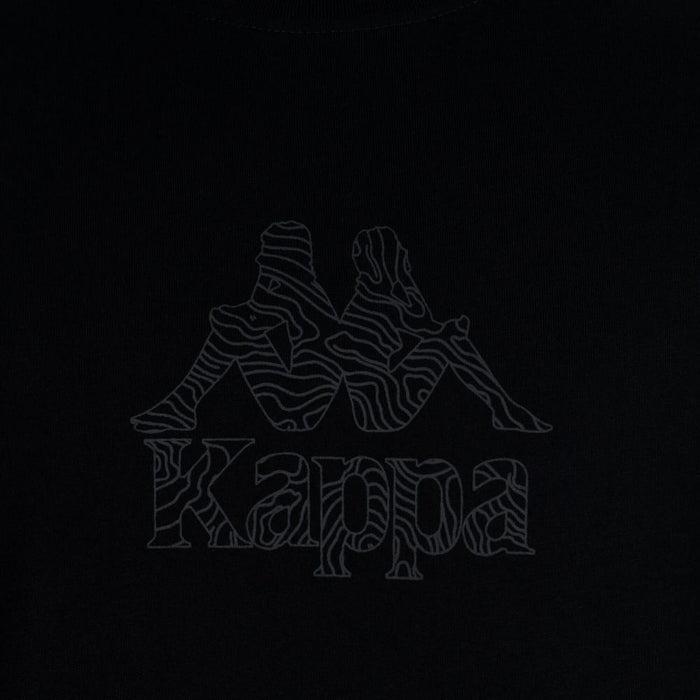 Polera Kappa Men Logo Topographic Black