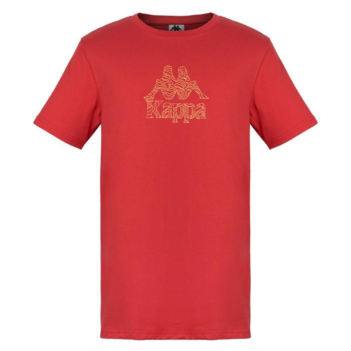 Polera Kappa Men Logo Topographic Red
