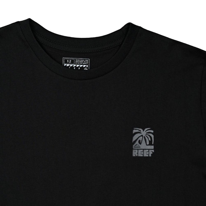 Polera Niño Reef  Mini Print Negro