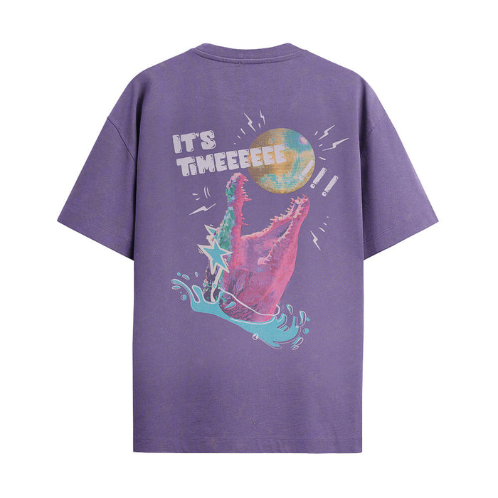 Polera Nixon Men Crocodile Light Purple
