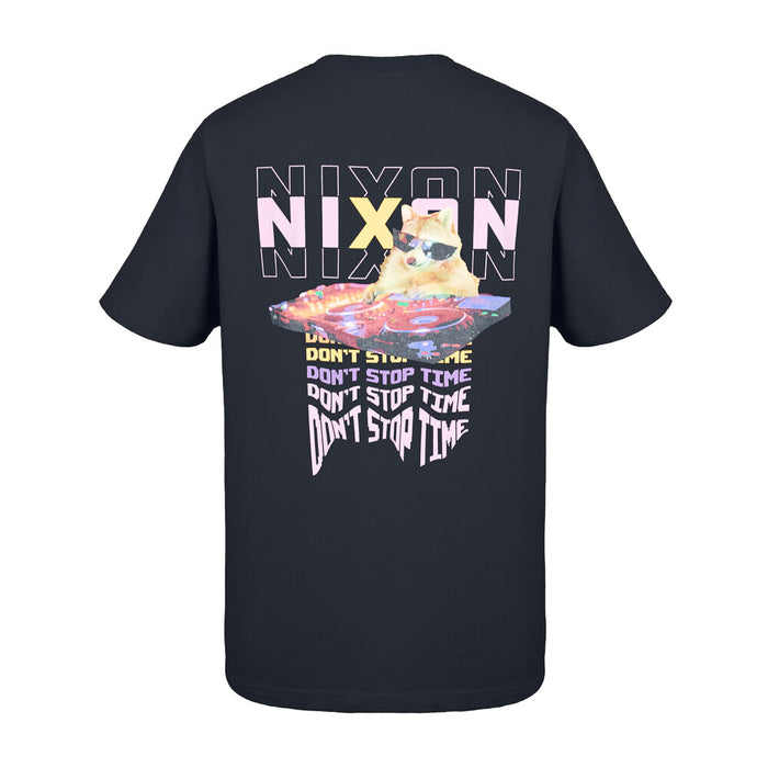 Polera Nixon Men Don't Stop Time Racoon Black