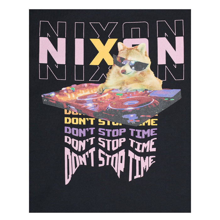 Polera Nixon Men Don't Stop Time Racoon Black