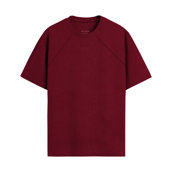 Polera Nixon Men Tiny Logo Burgundy