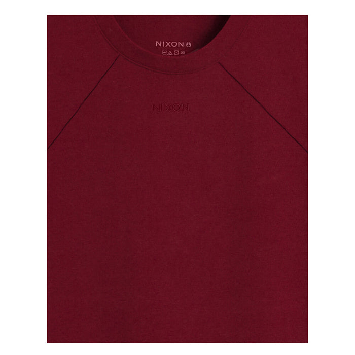 Polera Nixon Men Tiny Logo Burgundy