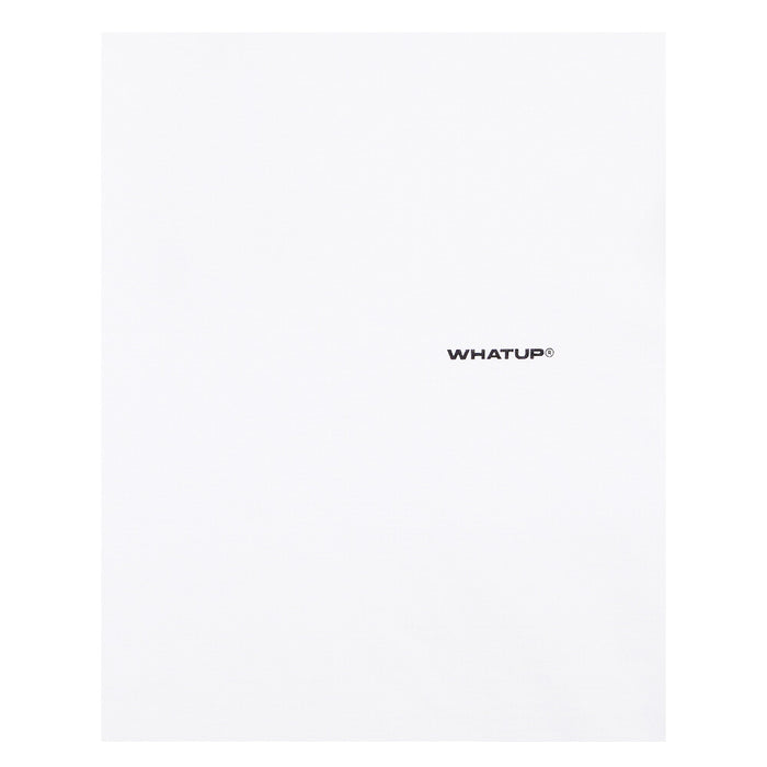 Polera Whatup Hombre Basic White Tiny Logo Black
