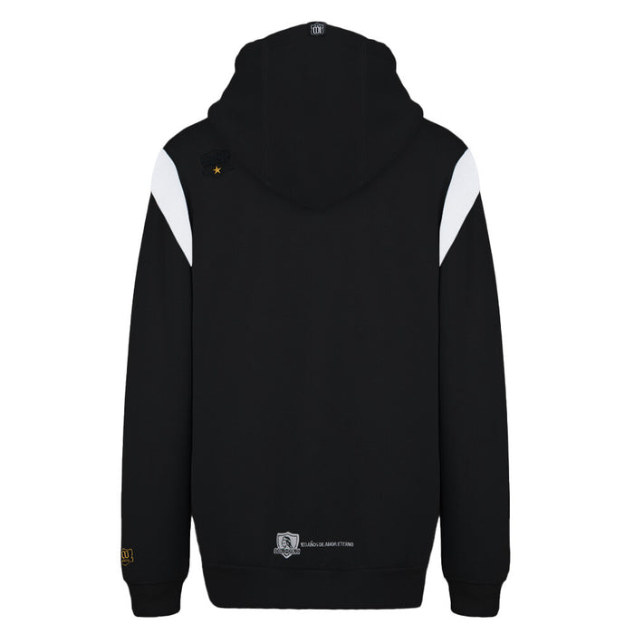 Polerón Colo Colo Urbano Full Zipper Block Color Negro Blanco