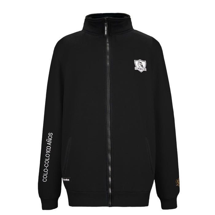 Polerón Colo Colo Urbano Full Zipper Mujer Negro