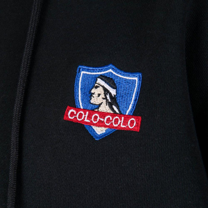 Poleron Colo Colo Urbano Hombre "Escudo" Negro