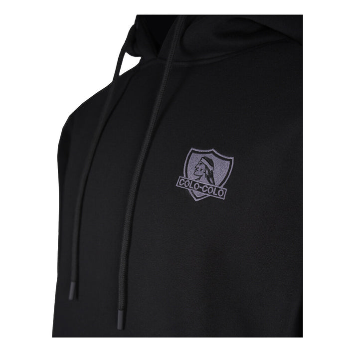 Polerón Colo Colo Urbano Hoodie Negro Logo