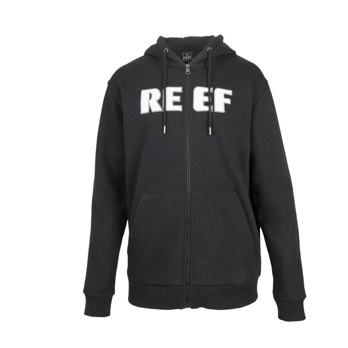 Polerón Men Full Zipper Black Logo White