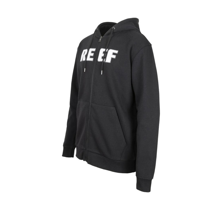 Polerón Men Full Zipper Black Logo White