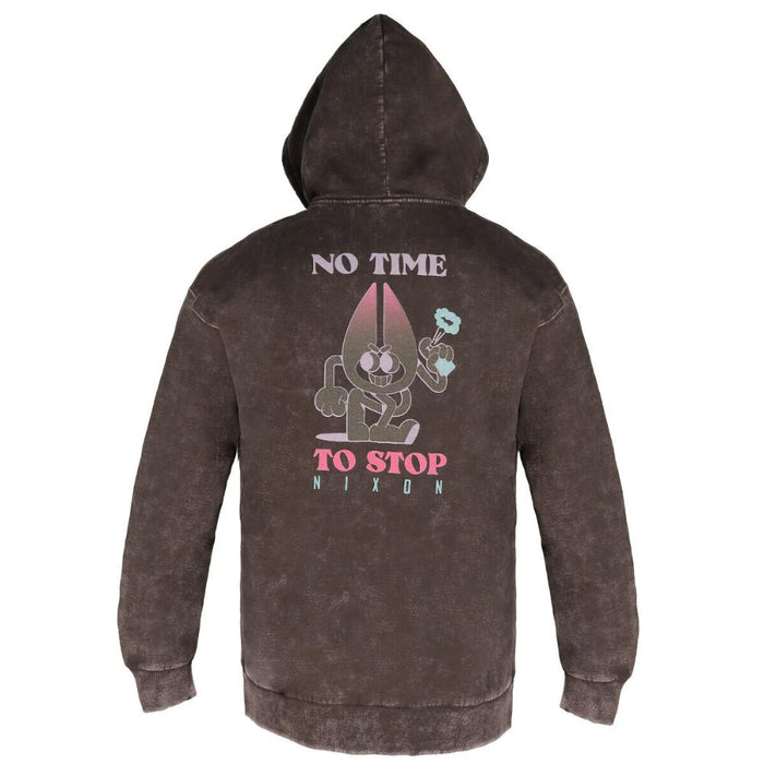 Poleron Men Full zipper "No Time To Stop" Black