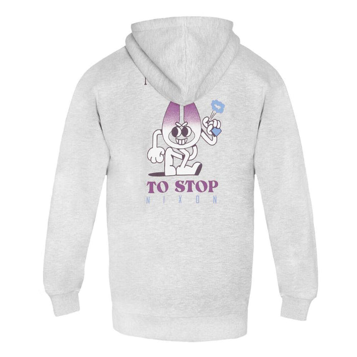 Poleron Men Full zipper "No Time To Stop" Gray