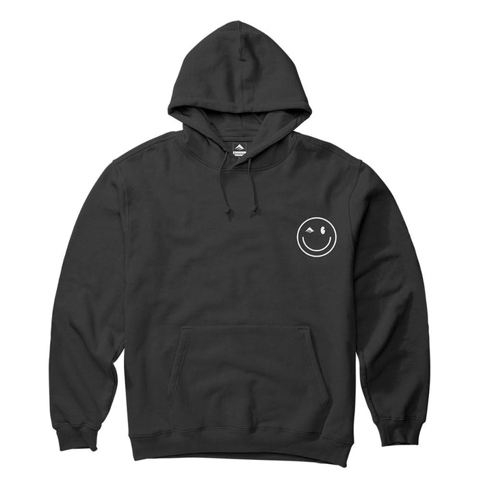 Poleron Men Hoodie Happy Face Black