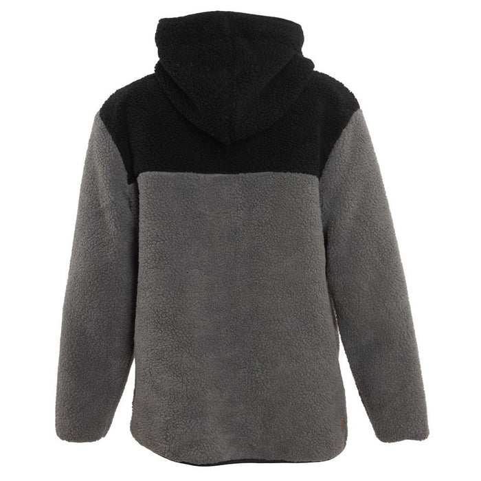 Poleron Men Sherpa Full Zipper Grey Black Brown