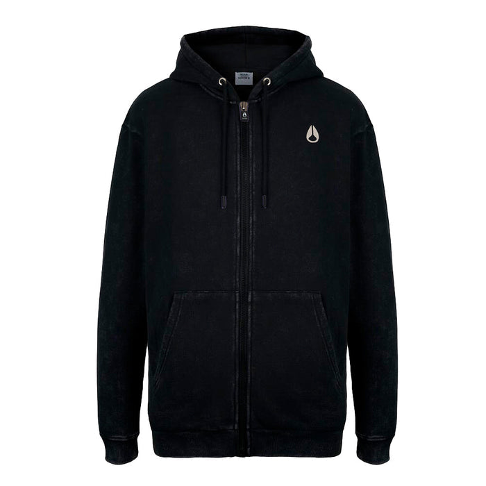 Polerón Nixon Men Full Zipper Crocodile Light Black