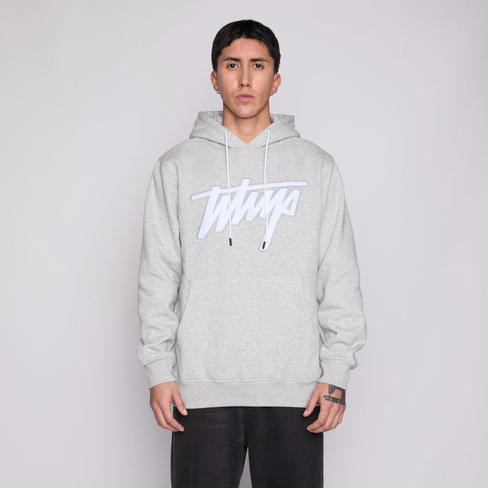 Polerón Whatup Hombre Hoodie Logo Grey