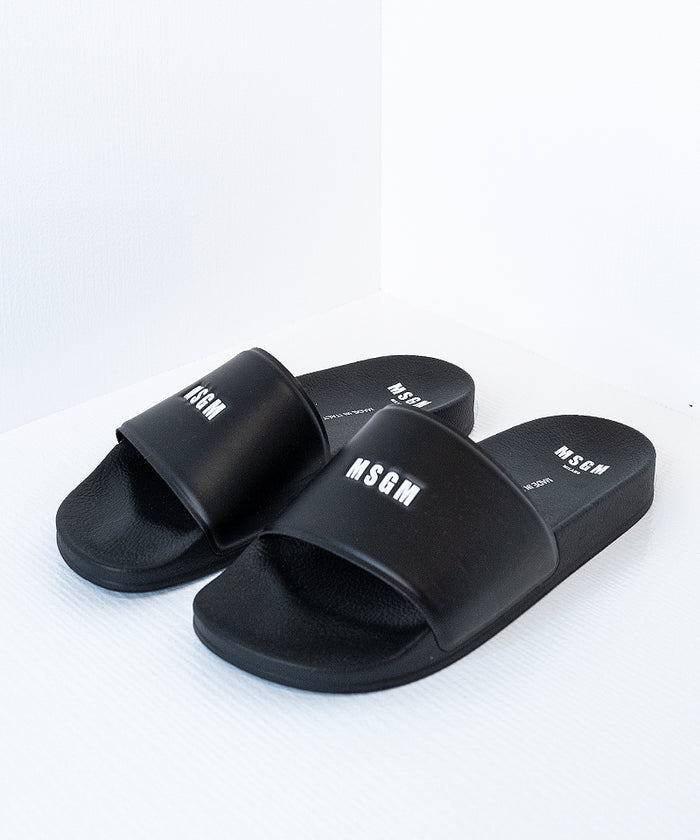 Pool slippers with MSGM micro logo Black