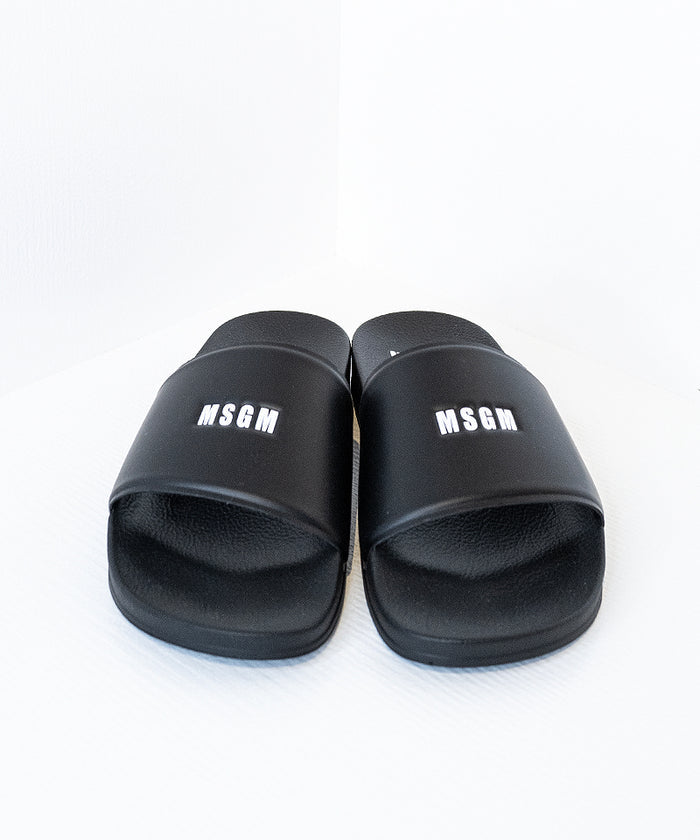 Pool slippers with MSGM micro logo Black
