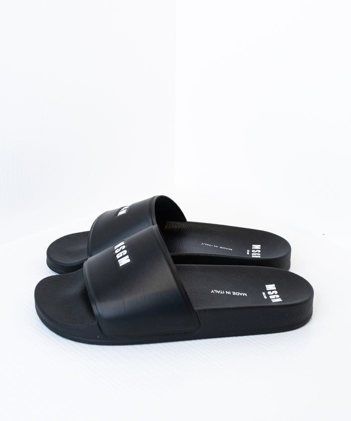 Pool slippers with MSGM micro logo Black