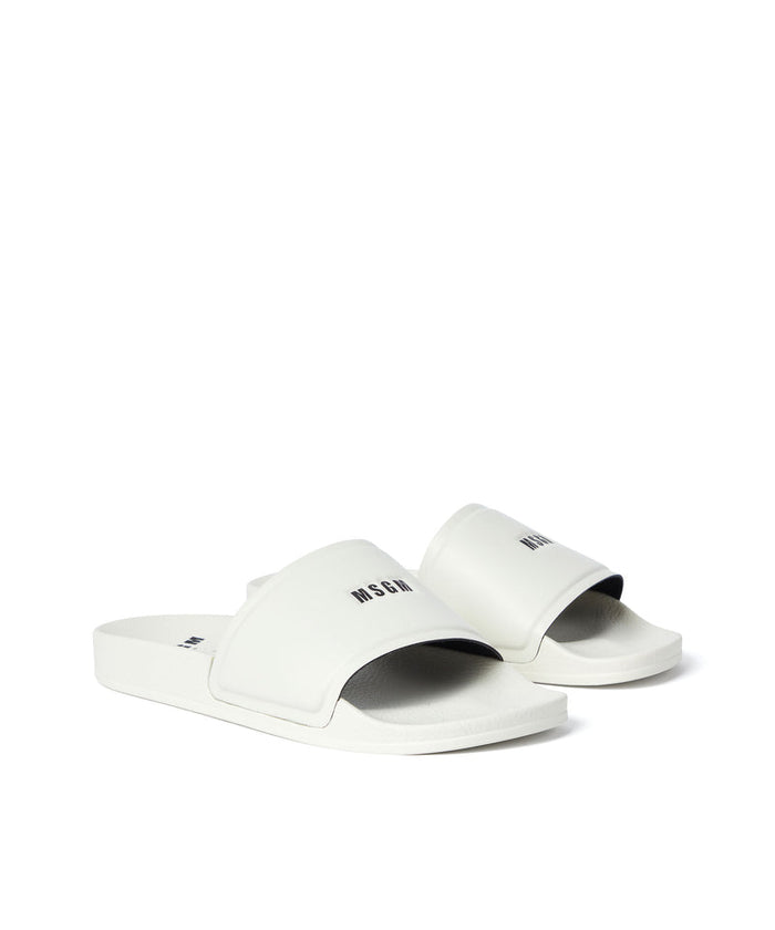 Pool slippers with MSGM micro logo Milk