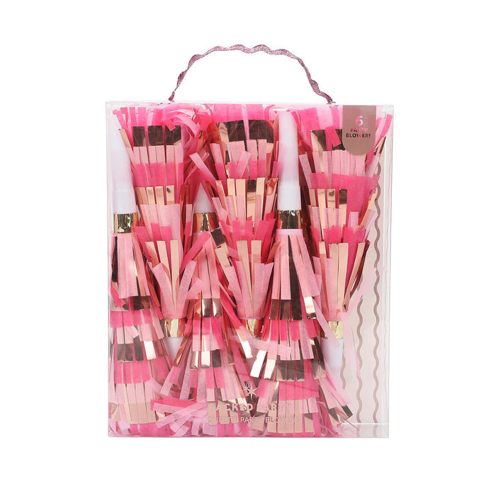 Pop of Pink Confetti Party Blowers