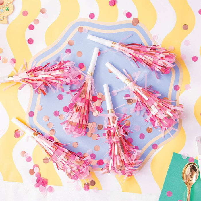 Pop of Pink Confetti Party Blowers