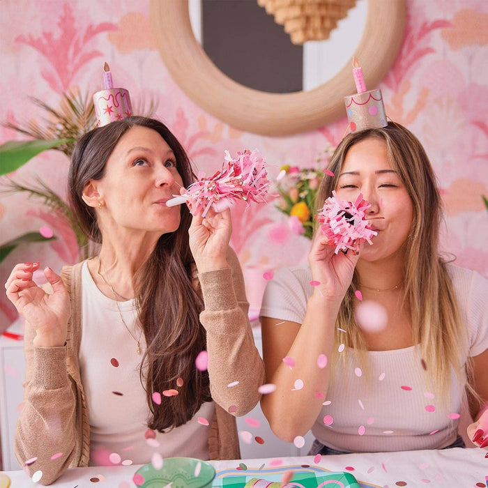 Pop of Pink Confetti Party Blowers