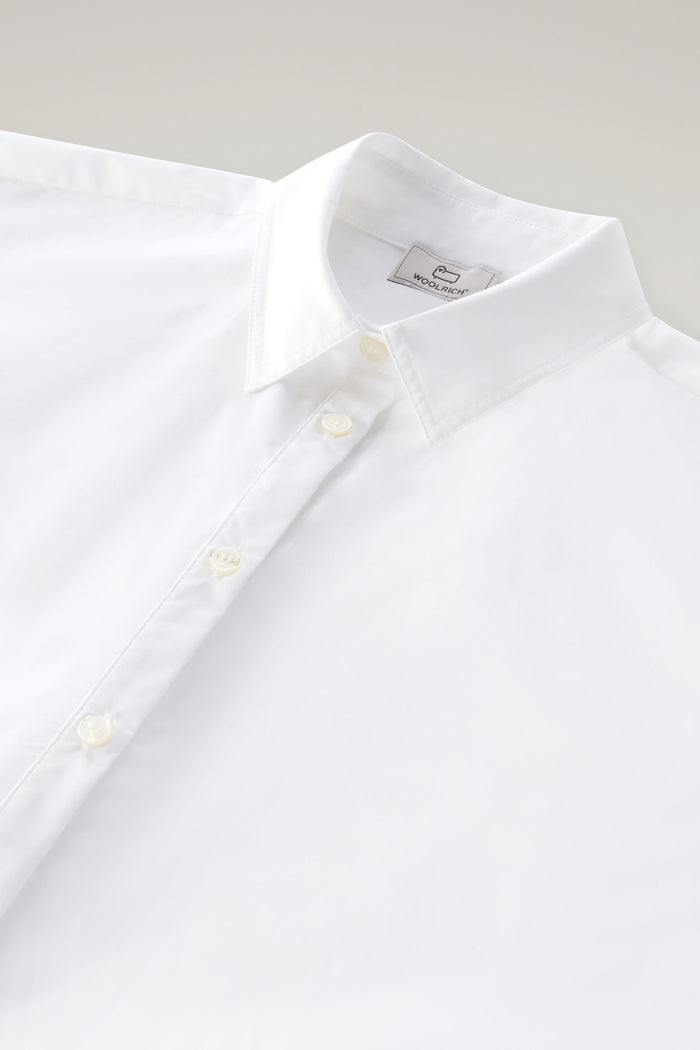 Poplin Blouse In Pure Cotton Poplin Bright White