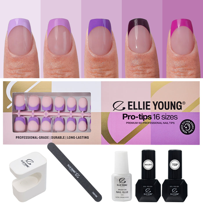 Purple Pastel Tips | Short Square | ProTips