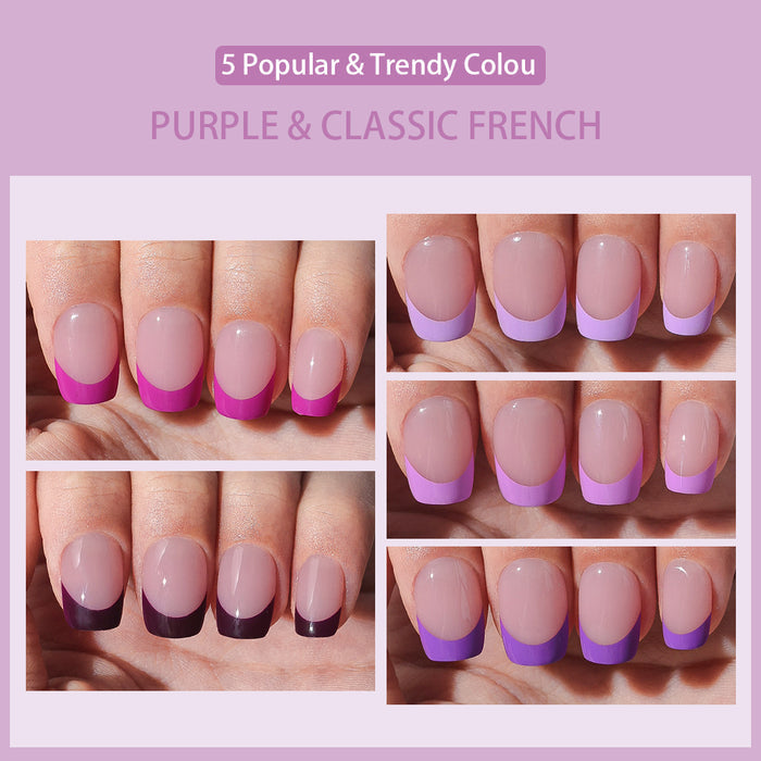 Purple Pastel Tips | Short Square | ProTips